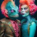1000 Piece Jigsaw Puzzle for Adults - Cross & Glory - Meet the Aliens Series| Collectible Sci-Fi Illustration (Nymira and Dantar)