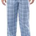Izod Men's Relaxed Fit Cotton Printed Poplin Drawstring Sleep Pant, L