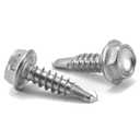 #8 x 3/4" Sheet Metal Screws 100PCS 410 Stainless Steel Hex Washer Head Fast Self Tapping Screws by SG TZH