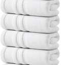 REDKISS Premium White Hand Towels for Bathroom, 13 x 30 inch, 100% Cotton Hand Towel Set of 6, Super Soft and Highly Absorbent Towels for Bathroom, Gym, Spa, Shower, and Hotel