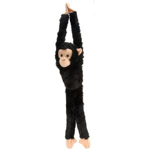 Wild Republic Chimpanzee Plush, Monkey Stuffed Animal, Plush Toy, Gifts for Kids, Hanging 20 Inches , Black