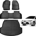 Floor Mats and Cargo Liner Set for 2020 2021 2022 2023 2024 2025 2026 Toyota Corolla Sedan Accessories All-Weather TPE Mat Protection (for 20-26 Toyota Corolla Floor Mats+Cargo Liner)