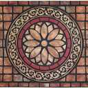 CHICHIC Rectangle Entrance Door Mat Large 18 x 30 Inch High Traffic Area Entry Way Doormat Front Door Rugs Outdoors Heavy Duty Welcome Mat, Non Slip Rubber Back Low Profile for Garage (1'6" x 2'6" (Rectangular), Brick-red)