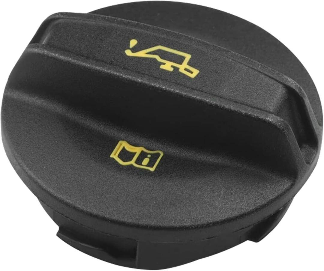 Tecledsn Car Engine Oil Filler Cap Cover with Pattern Identification, Engine Oil Fill Cap, Car Fuel Cap, 06K103485A Tightly Fitting Replacement Part Car Oil Cap Replacement for V-W Audi