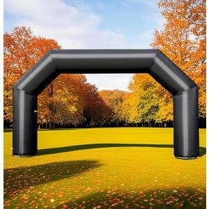 OZIS Inflatable Arch Black 20ft, Inflatable Archway Built in 150W Blower, Inflatable Start Finish Arch for Party,5K Race,Outdoor Advertising Commerce,School Sport