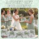 24 Set Green Floral Wedding Welcome Box with Ribbon and Label 9x6x6'' Large Gable Boxes Paper Goodie Boxes Welcome Favor Kit for Wedding Bridesmaid Gift Bridal Baby Shower Birthday Party