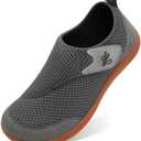 LeIsfIt Mens Wide Diabetic Shoes Adjustable Barefoot Walking Shoes Breathable Zero Drop Sneakers for Wide Width Arthritis Edema Feet, Size 44