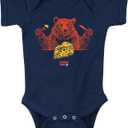 Let's Eat Baby Apparel for Chicago Football Fans (NB-7T) (Navy Bodysuit, 6 Months)