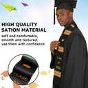 Graduation Kente Stole CLASS OF 2026 Graduation Ghanaian Style Black Sash African Grad Stole for College Unisex Celebrate