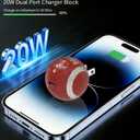 USB C Charger Block 20W, Creative Ball Type C Wall Charger Fast Charging Power Adapter for iPhone 17/17 Air/17 Pro/17 Pro Max/16/16 Pro/16 Pro Max/16 Plus/15 Series, Galaxy, iPad, Airpods, More