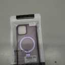 Magnetic Ring Stand Case for iPhone 12/12 Pro - 120° rotatable Stand, N52 Magnet, Non-Slip, Easy to Clean, Shockproof, Matt Transparent Back, Military Standard Drop Protection (Violet)