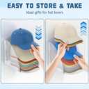 Acrylic Hat Rack for Baseball Cap, Clear Hat Organizer Sturdy Wall Mounted or Desktop Display Hat Storage, Wall Hat Organizer Fit 10 Caps, Hat Holder for Ball Caps & Accessories, for Men Women-1 Pack
