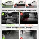 3W Floor Mats Fit for 2015-2025 2026 Ford F150 / F-150 Lightning SuperCrew Cab, TPE All Weather Heavy Duty Floor Liner Custom Fit Accessories Car Liners (with Original Folding Under-Seat Storage Box)