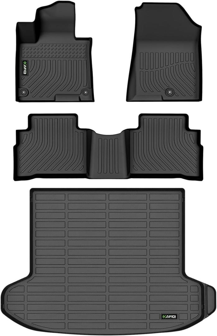 All Weather Floor Mats & Cargo Liner Set Custom for Kia Sportage 2023 2024 2025 (Not Hybrid) - Black