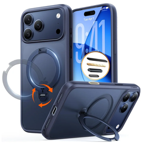 TORRAS Q3 Spin for iPhone 17 Pro Max Case with 360 Magnetic Stand, Camera Control, Fit for MagSafe, 4X Military-Grade Shockproof Case for iPhone 17 Pro Max Phone Case with Kickstand, Deep Blue