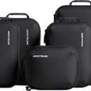 Aerotrunk Ultralight Compression Packing Cubes - Lightweight Travel Organizers for Suitcases and Luggage (6-Pack, Black)