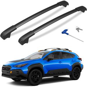300lbs Lockable Roof Rack Cross Bars Fit for Subaru Crosstrek Wilderness 2024 2025 2026, Aluminum Heavy Duty Roof Rails Crossbar for Rooftop Cargo Bars Luggage Bike Kayak Snowboard Racks