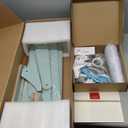 Unique Mini Wood Floor Lamp for Living Room Bedroom Office Farmhouse - Cute Corner Decorative Reading Standing Light Creative Swing Arm Arc Design Gift for Kids Room (Green Mini)