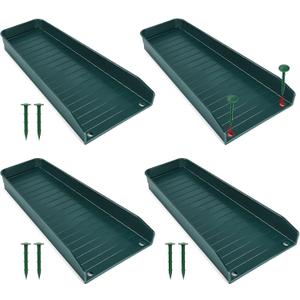 4 Pack Gutter Downspout Extensions,Rain Gutter Downspout Splash Block,Downspout Diverter,Down Spout Drain Extension,Gutter Splash Prevention Device for Cement Floor Lawn Ground (Green)