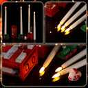 Reginary 48 Pcs Flameless Taper Candles with 4 Remote, Battery Operated Flickering Flameless Taper Candles 3D Wick Fire LED Faux Wax Lights for Wedding Christmas Holiday(Ivory,11 Inches)