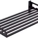 Bathroom Shelf Wall Mounted Storage Rack, Metal, Black it is Made of Thick Materials