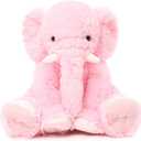MorisMos Large Elephant Stuffed Animal, 19.6inch Soft Stuffed Elephant Plush Companion Gifts for Girls Boys, Pink
