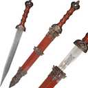 17" Western Gladius Roman Sword Metal Red and Steel Short Style