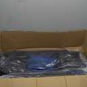 Amazon Basics 35-Inch Large Rolling Duffel Bag for Travel with Wheels and Handle, Durable Ripstop Polyester, 2 Layers of Space, Multiple Interior and Exterior Pockets, Blue