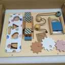 Tiny Land Wooden Baby Walker with Activity Center, Montessori Push Walker