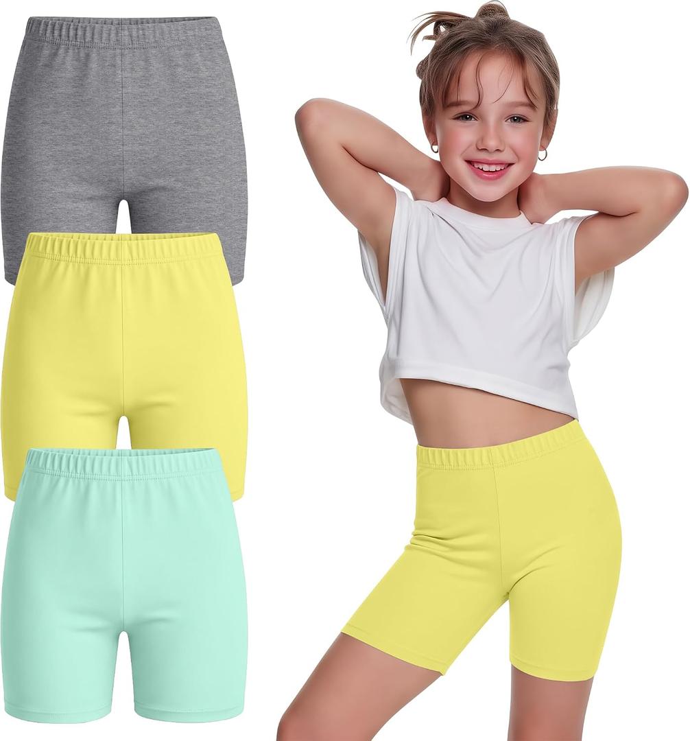 3 Pack Girls Bike Shorts 5-14 Years