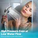 Aqvionic High-Pressure 8-Mode Handheld Shower Head  Anti-Clog Nozzles, Built-In Power Wash for Easy Cleaning, extra-long Stainless Steel Hose, Wall & Overhead Mounts Included