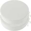 Outdoor Chair Cushions for Patio Furniture, Waterproof Round Patio Seat Cushions with Adjustable Straps for Garden Burgundy Sofa, Set of 2, White, 18x18x2 Inch