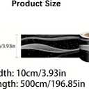 Black Wave Wallpaper Border 196x4 Inch Peel and Stick Wall Border Self Adhesive Double Ripple Removable Vinyl Trim for Living Room Bedroom Bathroom Kitchen Cabinet Decoration