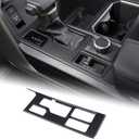 Aunginsy Central Control Gear Shift Panel Trim Cover Compatible with Toyota Tundra/Sequoia 2022-2025 Truck Gear Shifter Console Anti-Scratch Panel Frame Decorative Sticker Protection ABS Accessories (Matte Black)