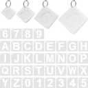 Letter Stencils, 144 Pcs Letter and Number Stencils Set, 4 Sizes for Wood, Walls, Fabric, and DIY Craft Projects, Reusable Plastic Alphabet and Number Templates (1-4 Inch)