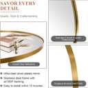 ANDY STAR Gold Oval Mirrors for Bathroom, 24x36 Inch Brushed Gold Stainless Steel Metal Framed Oval Wall Mirror, Modern Vanity Mirror Wall Mount Horizontal or Vertical