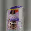 Hanes Women's Underwear Brief Pack, 10-Pack, Full-Coverage Brief Panties, Moisture-Wicking Underwear for Women (9, White)