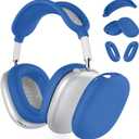 Silicone Case Cover for AirPods Max Headphones,Ear Pad Case Cover/Ear Cups Cover/Headband Cover for AirPods Max (USB-C/Lightning)(2024/2020),Soft Silicone Accessories for Apple AirPods Max,Cobalt Blue