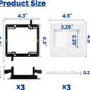 Tlence 6 Pack 2 Gang Brush Wall Plate with Brackets, Double Gang Cable Pass Through Wire Hider, Low Voltage Flush Mounting Wall Cover for Ethernet Cables, Coaxial, Speaker Wires, Wall Mounted TV
