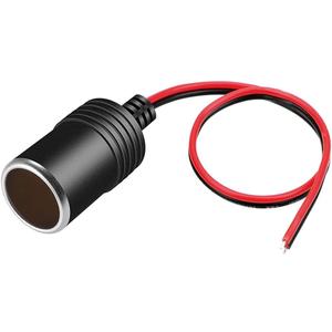 PLUSPOE Car Cigarette Lighter Female Socket Cable Plug Adapter for DC 12V / 24V Car Charger Power Cigar Connector Extension, 35cm
