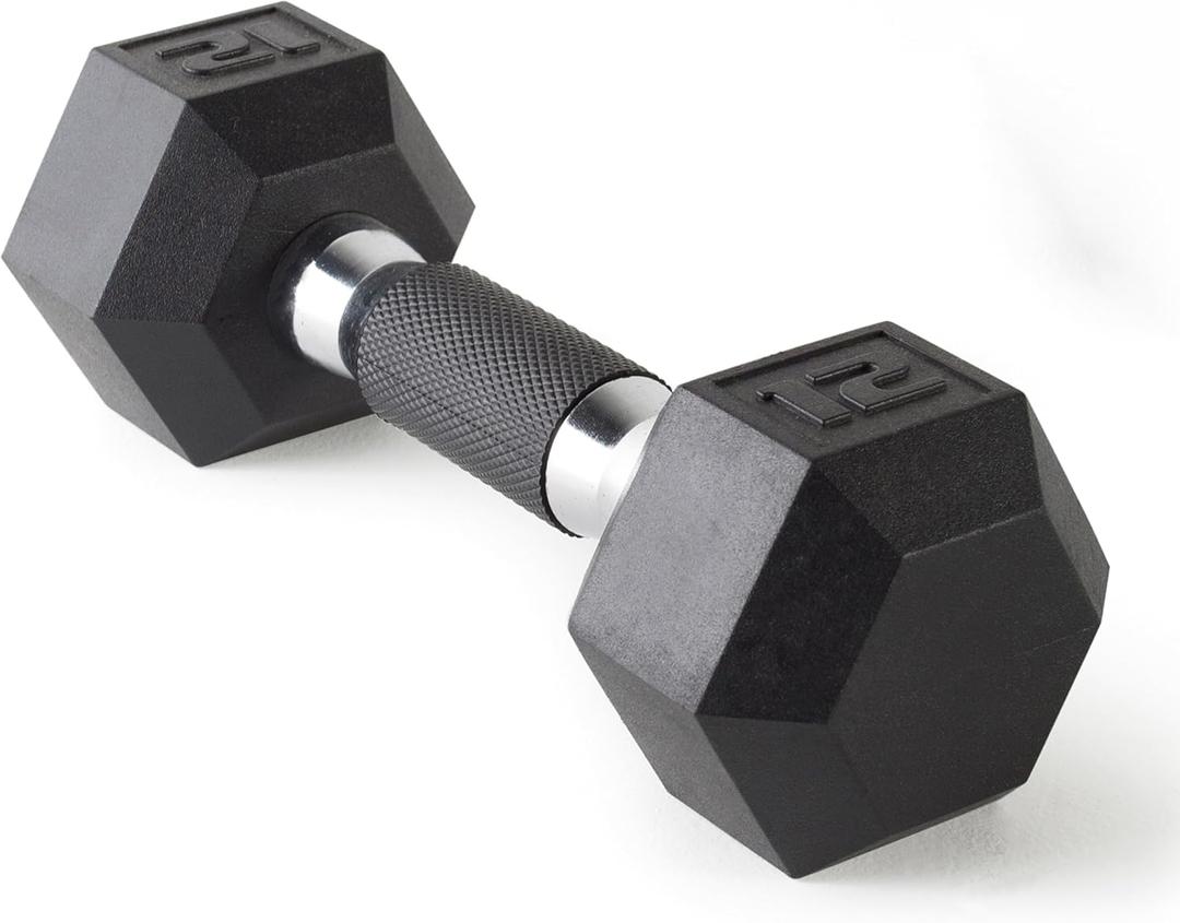 CAP Barbell Coated Dumbbell Weights with Padded Grip, Single, 12 LBS