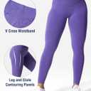 YEOREO V Waist Workout Leggings for Women Butt Lifting Scrunch Gym Leggings Seamless Yoga Pants Lavender XL (Purple, XL)