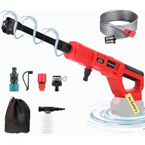 Cordless Pressure Washer for Milwaukee M18 Battery - 1000 PSI 1.2 GPM Portable Power Washer with 6-in-1 Nozzle, Foam Cannon, 16ft Hose, for House, Cars, Boot, Bike (No Battery)