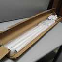 White Tension Curtain Rod 51-165In, Long Adjustable Tension Rods No Drilling for Window or Bathroom, Outdoor Curtain Rods for Patio, Easy to Install, Never Rust, Rod Diameter 1.26 Inches-White