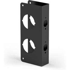 Door Knob Reinforcement Plate, Matte Black, Fits 1-3/8" Doors, 2-3/8" Backset, Door Lock and Door Knob Cover Plate, Deadbolt Cover Plate, Reinforce and Repair Wood or Metal Doors