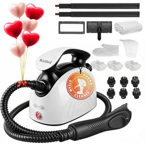 Steam Cleaner with 21 Specialized Attachments, 1.08-Liter Water Tank, 248F High-Temperature Steam, Suitable for Floors, Tiles, Carpet, and Kitchen Surfaces, Enables Chemical-Free Cleaning