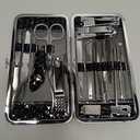 Nail Clippers Set Fingernail and Toenail Clipper Cutters, Manicure Pedicure Kit 18 Pieces Stainless Steel Professional Grooming Kits, Nail Care Tools with Luxurious Travel Case (Black)