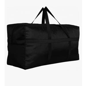 Extra Large Storage Duffle Bag with Zippers and Handles, Big Foldable Duffle Bag for Travel, X-Large - 38"(L) X 11.8"(W) X 23"(H), Black