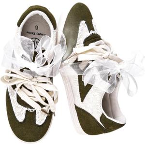 3 x Women's Lace Detail Casual Sneakers | Elegant Ribbon Lace-Up with Cushioned Arch Support, Breathable Knit & Lightweight Thin Sole for All-Day Comfort Walking