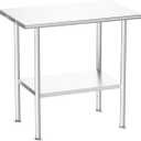 Atelicf Stainless Steel Prep Table for Work, 24 * 36 Inch, High Load Bearing with Undershelf for BBQ, Restaurants, Workshops, Kitchens, Garages and Gardens